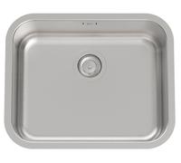 Fregadero sobre encimera hecho en acero inoxidable con diseño de una cubeta Porto Roca - Sin accesorios / Sin sifón