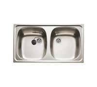 Fregadero Teka E/800.440 2C Acero Inoxidable 80cm 2 Cubetas Insonorizado Clips Instalación