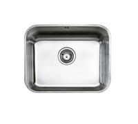 TEKA Fregadero de Una Cubeta en Acero Inoxidable 18/10 Bajo Encimera, Válvula Canasta 3 ½”, Profundidad 200 Mm, Modelo BE 50.40 Plus 1C
