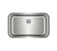 TEKA Fregadero Bajo Encimera 1 Cubeta en Acero Inoxidable 18/10, Profundidad 20cm, Válvula Canasta 3 ½”, Embellecedor de Rebosadero, Accesorios de Fijación, Para Mueble de 90cm, Modelo BE 74.43