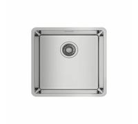 TEKA Fregadero Bajo Encimera 1 Cubeta Inox 18/10, Profundidad 20cm, Radio R15, Desagüe con Válvula Canasta 3½" y Sifón, SilentSmart, Incluye Accesorios de Fijación, Modelo Belinea RS15 40.40