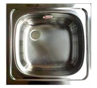 Teka Fregadero encastrado E-50 1C – 45 cm, 1 cubeta, acero inoxidable, insonorización