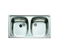 Fregadero Teka E/800.440 2C Acero Inoxidable 80cm 2 Cubetas Insonorizado Clips Instalación