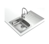 Fregadero Teka StarBright 45 E-XP 1C 1E D - Acero inoxidable, 1 cubeta, encastre