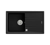 Fregadero Teka Stone 50 B-TG 1C 1E de granito negro con escurridor reversible