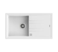 TEKA Fregadero Encastrado 1 Cubeta Granito Reversible con Escurridor, Profundidad 200mm, Desagüe Automático, Mueble 50cm, Stone 50 B-TG 1C 1E