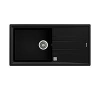 TEKA Fregadero Encastrado 1 Cubeta Granito Reversible con Escurridor, Profundidad 20cm, Desagüe Automático con Válvula Canasta, Mueble 60cm, Stone 60-TG 1C 1E