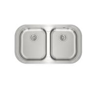 Fregadero Teka Stylo 2C acero inoxidable rectangular 2 senos 828x485 mm