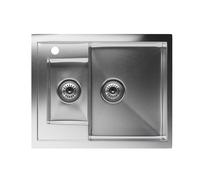 Fregadero TitanSteel | 61 x 50 cm | 2 cubetas | inoxidable | resistente al calor Klarstein