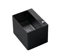 Fregadero utilitario de acero inoxidable 304 negro: lavabo comercial antihuellas for hospitales y hogares con drenaje de un solo clic.(50x30x40cm/19.7x11.8x15.7in)