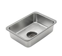 Fregadero utilitario de acero inoxidable - Fregadero de cocina pequeño - Cuenco individual para acampar para lavandería o uso al aire libre | Estación de trabajo portátil para balcón, patio o jardín |