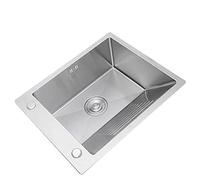 Fregadero utilitario de Acero Inoxidable - Lavabo para lavandería con Tabla de Lavar, cubeta Individual para Limpieza de Cuarto de Lavado y balcón.