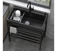 Fregadero utilitario de acero inoxidable para lavado, juego de fregadero de cocina comercial de restaurante de un seno con grifo, fregadero utilitario para garaje, restaurante, cocina, cuarto de