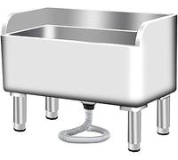 Fregadero utilitario de acero inoxidable, resistente, fácil de limpiar, para lavanderías, cocinas comerciales y cuidado de mascotas