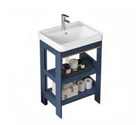 Fregadero utilitario para exteriores, armario de fregadero de cocina con grifo y accesorios, diseño que ahorra espacio para jardín, patio trasero y baños pequeños