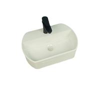 Fregaderos de Buques Lavabo de baño ovalado pared encimera doble uso cerámica for espacios pequeños Fregadero del Baño