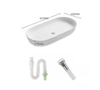 Fregaderos de Buques Lavabo de mesa cerámica, lavabo for baño Hotel en casa, for balcón, for lavar la cara, for Villa, plato piscina grande Fregadero del Baño(A)