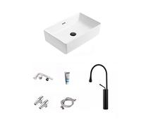 Fregaderos de Buques Lavabo de mesa nórdico, lavabo cerámica for hogar, hotel, baño, balcón, rectangular, for lavar la cara, piscina Fregadero del Baño(B,L)