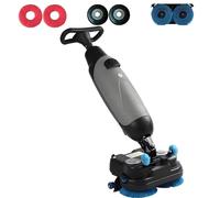 Fregadora comercial para caminar detrás del suelo, diseño portátil, potente sistema de cepillo doble, cobertura de limpieza eficiente de 1200㎡/h, tanques de alta capacidad