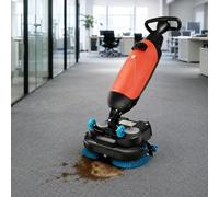 Fregadora De Baldosas 43 Cm, Doble Cepillo Fregadora De Suelos Red | Frega Lava Seca, 43 Cm De Ancho, 180 Rpm, Autonomía 90 Min, Doble Cepillo, Cabezal 360°, Doble Depósito