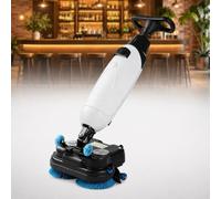 Fregadora De Baldosas, Máquina Fregadora De Suelos Con Cepillos 36 V White | Frega Lava Seca, 43 Cm De Ancho, 180 Rpm, Autonomía 90 Min, Doble Cepillo, Cabezal 360°, Doble Depósito