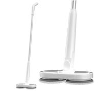 Fregadora de fregona giratoria eléctrica inalámbrica, Limpiador de Pisos para baldosas de Madera Dura con Almohadillas Lavables, diseño fácil de pisar y sin Doblar para Limpieza de Mascotas en el