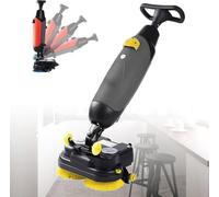 Fregadora de suelos comercial, portátil, de 16,9" con rotación de 360° y de | Fregadora de suelos comercial autopropulsada de 16,9" con cabezal giratorio de 360° para una limpieza eficiente de grandes
