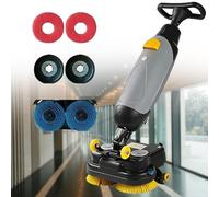 Fregadora De Suelos, Fregadora De Suelos Automática Doble Cepillo Gray | Frega Lava Seca, 43 Cm De Ancho, 180 Rpm, Autonomía 90 Min, Doble Cepillo, Cabezal 360°, Doble Depósito, Ruido 65-73 Db