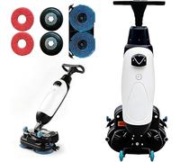 Fregadora-Secadora De Suelos Comercial Compacta De Conductor AcompañAnte,BateríA De Litio Recargable InaláMbrica, DireccióN De 360° Para Talleres White