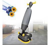 Fregadora-Secadora De Suelos Inalámbrica Comercial,Máquina De Limpieza De Suelos Portátil 3 En 1 Con Cabezal Giratorio De 360°,Cepillos De Rodillo Doble,Ancho De Limpieza De 45 Cm Hoteles Y Almacenes