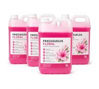 Fregasuelos Floral pH Neutro, Pack 4 Garrafas de 5L, 20L, Suelos Lavables