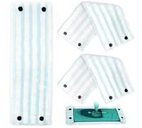 Fregona Fundas de Recambio para Leifheit, 3 Piezas Funda de Mopa Plana de Microfibra, Funda de Mopa con Sistema de Clic, Recambio Mopa para Leifheit, Funda de Mopa para Todos los Suelos, 42x15cm