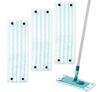 Fregona Fundas de Recambio para Leifheit, 3 Piezas Funda de Mopa Plana de Microfibra, Funda de Mopa con Sistema de Clic, Recambio Mopa para Leifheit, Funda de Mopa para Todos los Suelos, 42x15cm