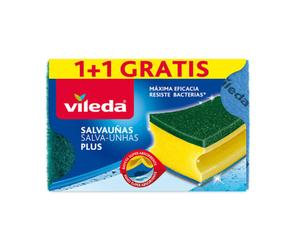 Fregona salva-uñas verde Plus con paño absorbente - Vileda - Cantidad: 1 + 1 GRATIS
