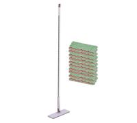 Fregona Seca para Polvo,Cabezal Giratorio Mango Largo con Paños,Mopas Secas Y Húmedas Destinadas a Suelos De Madera - para Cocina Dormitorio Sala Azulejo Ventana Bajo Electrodomésticos Techo