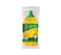 Ballerina Fregona Amarilla Original | Desde 1986 | Alta Absorción | Compatible Palos Estándar Rosca y Clip | Limpieza Higiénica | Pack 1 Unidad