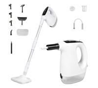 Fregona y Limpiador a Vapor Multifuncional, Fregona a Vapor de Calentamiento Rápido 15S, Vapor Caliente a 230°F, Limpiador a Vapor y Escoba a Vapor para Todos los Suelos, Alfombras, Ventanas, Baños y