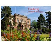 Freiburg Perle im Breisgau (Wandkalender 2026 DIN A2 quer), CALVENDO Monatskalender: Sonnige Schwarzwaldmetropole im Dreiländereck