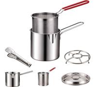 Freidora Acero Inoxidable 304 con Cesta, Multifunción Inducción Gas | Freidora de acero inoxidable 304 con cesta. Ideal para inducción y gas, perfecta para freír para 1 o 2 personas.