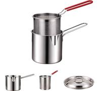 Freidora Acero Inoxidable 304 con Cesta, Multifunción Inducción Gas | Freidora de acero inoxidable 304 con cesta. Ideal para inducción y gas, perfecta para freír para 1 o 2 personas.