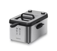 Cecotec Freidora Eléctrica CleanFry 3000 Full INOX. freidora de 3 litros, Filtro OilCleaner, 2400 W, cubeta, cestillo de freír, Aptos para lavavajillas, 30 Minutos y cubeta de Acero