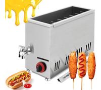 Freidora comercial para perros de maíz con termostato preciso, ideal para palitos de queso y perros calientes, perfecta para bares, restaurantes y uso doméstico