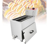 Freidora comercial para salchichas de maíz, máquina para freír queso coreano, salchichas, palitos de waffle, mozzarella, con 12 ganchos, freidora eléctrica para hacer salchichas de maíz