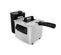 FREIDORA compacta con cuerpo de acero inoxidable. ORBEGOZO FDR 18 1,5L