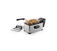 Freidora de 3L de Progress - Cesta y Tapa Extraíbles Antiadherentes, 150-190°C, Ventana de Visión, Control de Temperatura Ajustable, Luz Indicadora de Encendido/Listo, 2000W