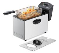 Freidora de aceite eléctrica, acero inoxidable, 4L