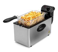 Freidora de acero inoxidable Clatronic FR 3586 | capacidad: 3 litros de aceite/grasa | tecnología de zona fría | serpentín de acero inoxidable | freír con poco olor