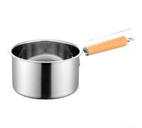 Freidora de acero inoxidable con tapa de vidrio templado y colador integrado para freír bajo aceite para alimentos para bebés compatible
