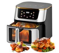 Freidora De Aire 12L, Mini Horno 1500W Con Pantalla Táctil LED, 8 Funciones, Ventana Visible, Sin Aceite, Eléctrica Multifuncional, Apta Para Cocina