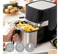 Freidora De Aire 5,5 L De 1700 W Cocina Rápidamente Y Sin Grasas
